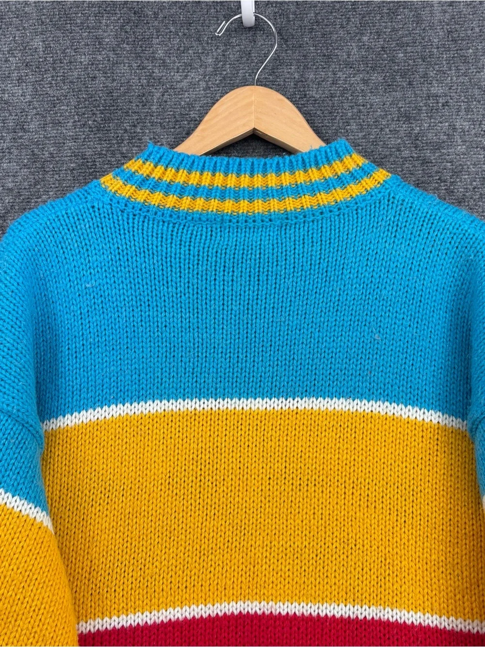 VTG Tomboy Retro 80’s Indie Pop Colorblock Pullover Sweater Men’s L